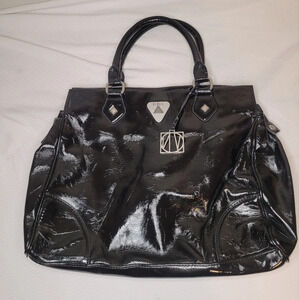 NWOT Via Neroli Vegan Patent Leather Large Tote Bag